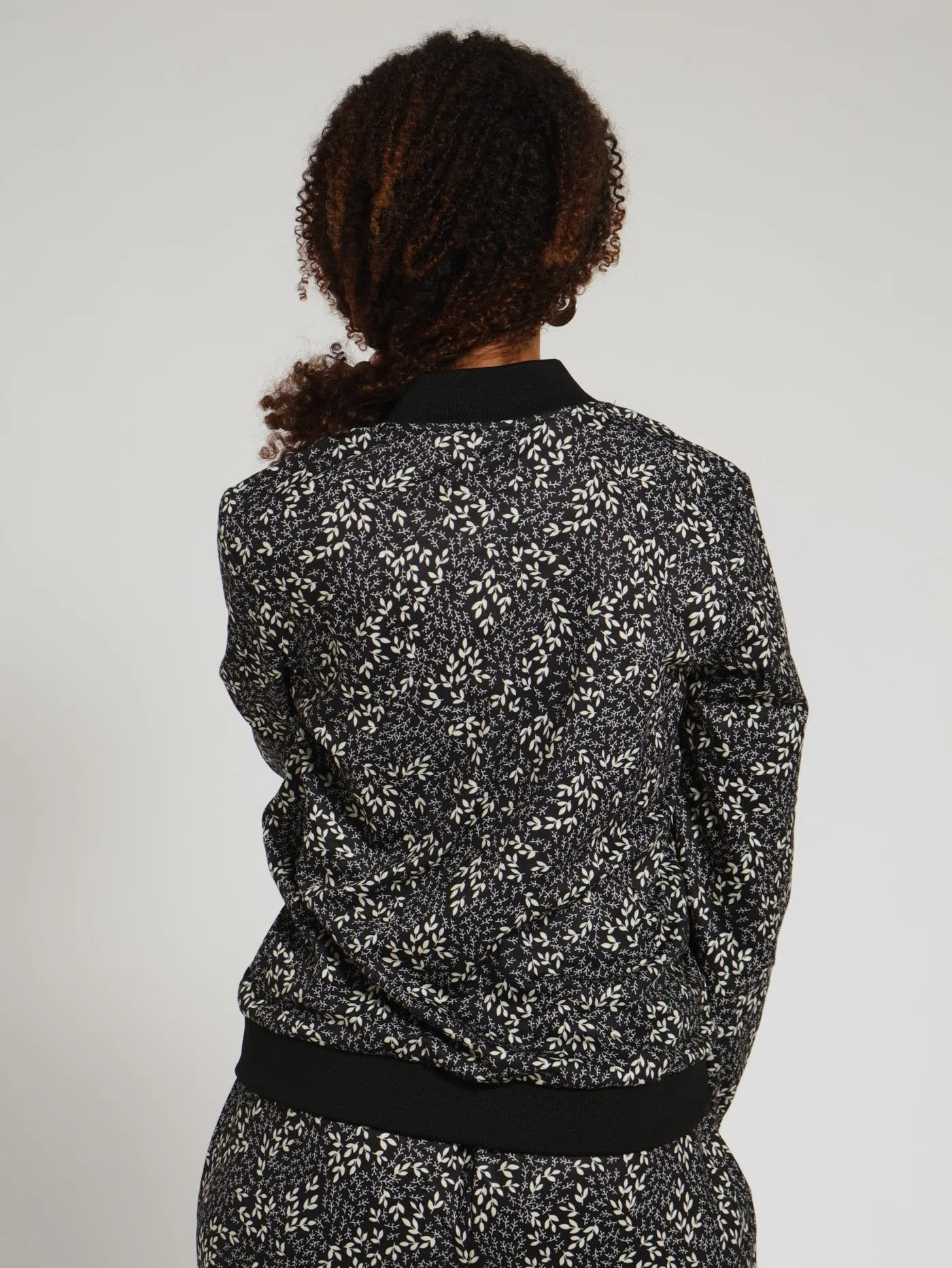 Unbrushed Fleece Bomber Jacket - Black