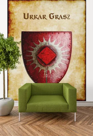 Urkar Grasz Heraldry of Greyhawk Anna Meyer Cartography Canvas Art Print