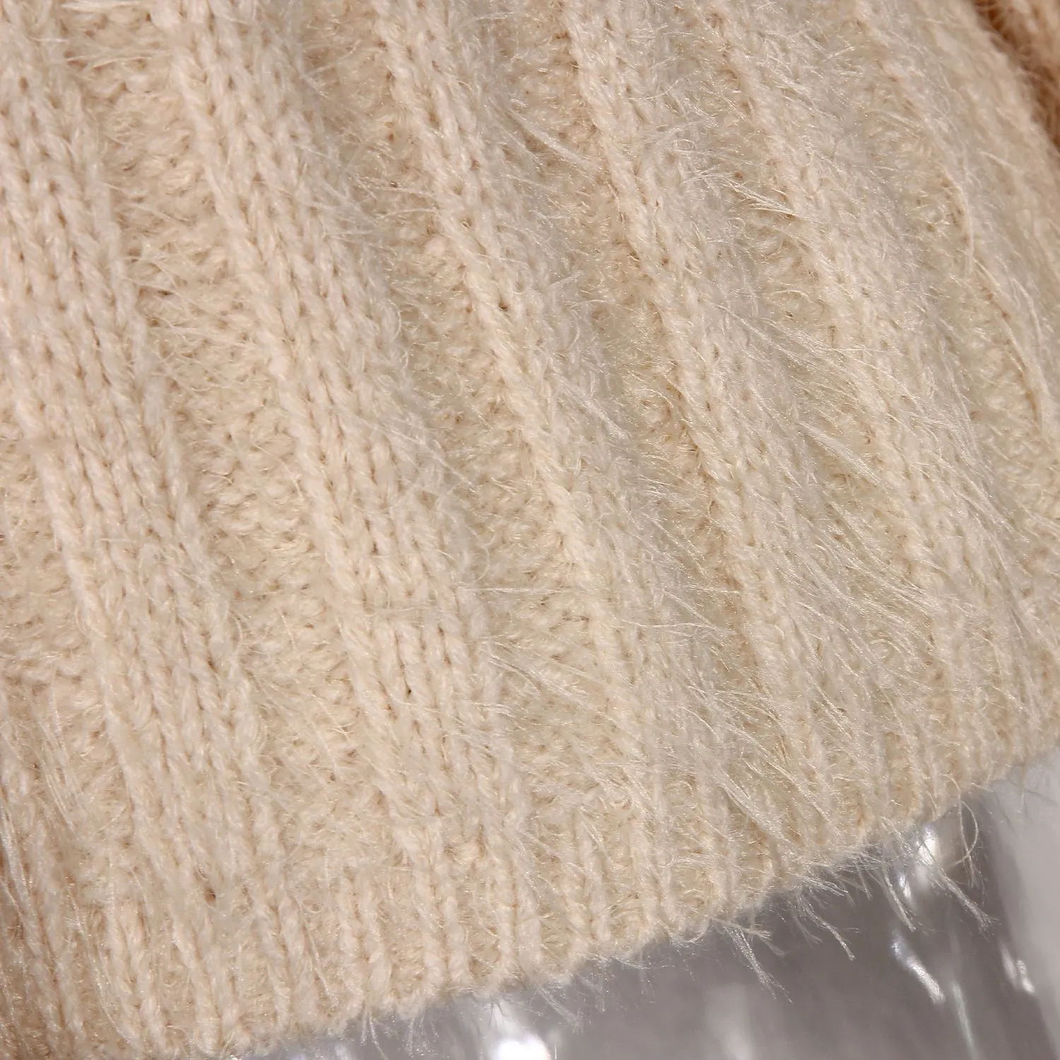 V-neck Single-breasted Knit Sweaters Cardigans