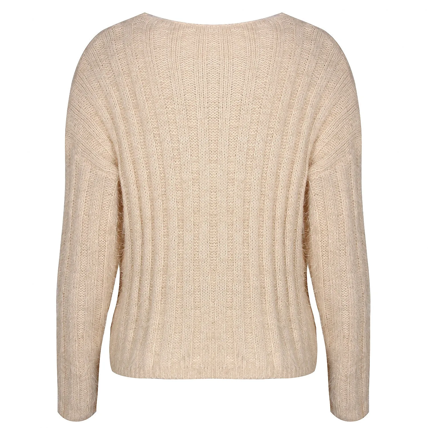 V-neck Single-breasted Knit Sweaters Cardigans
