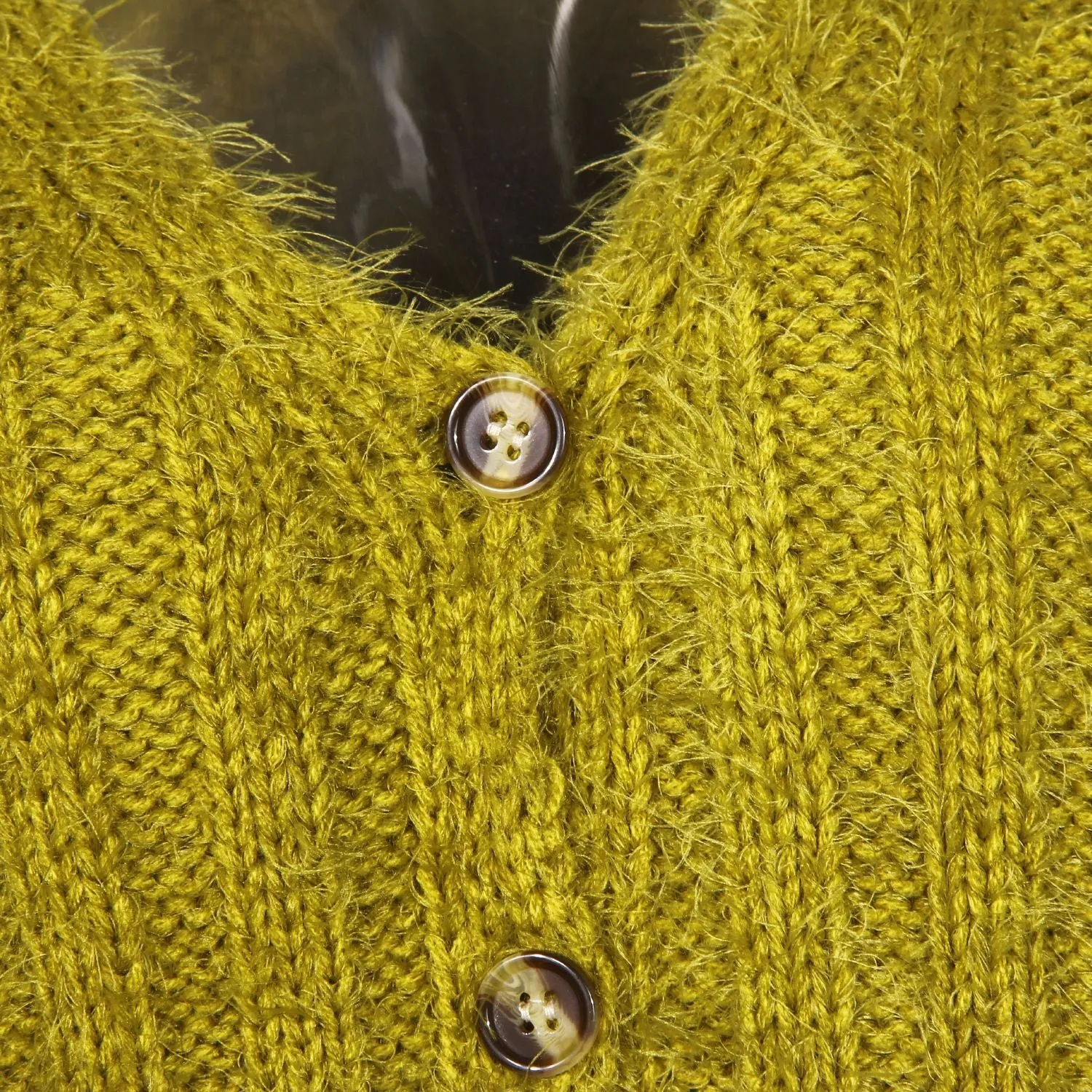 V-neck Single-breasted Knit Sweaters Cardigans
