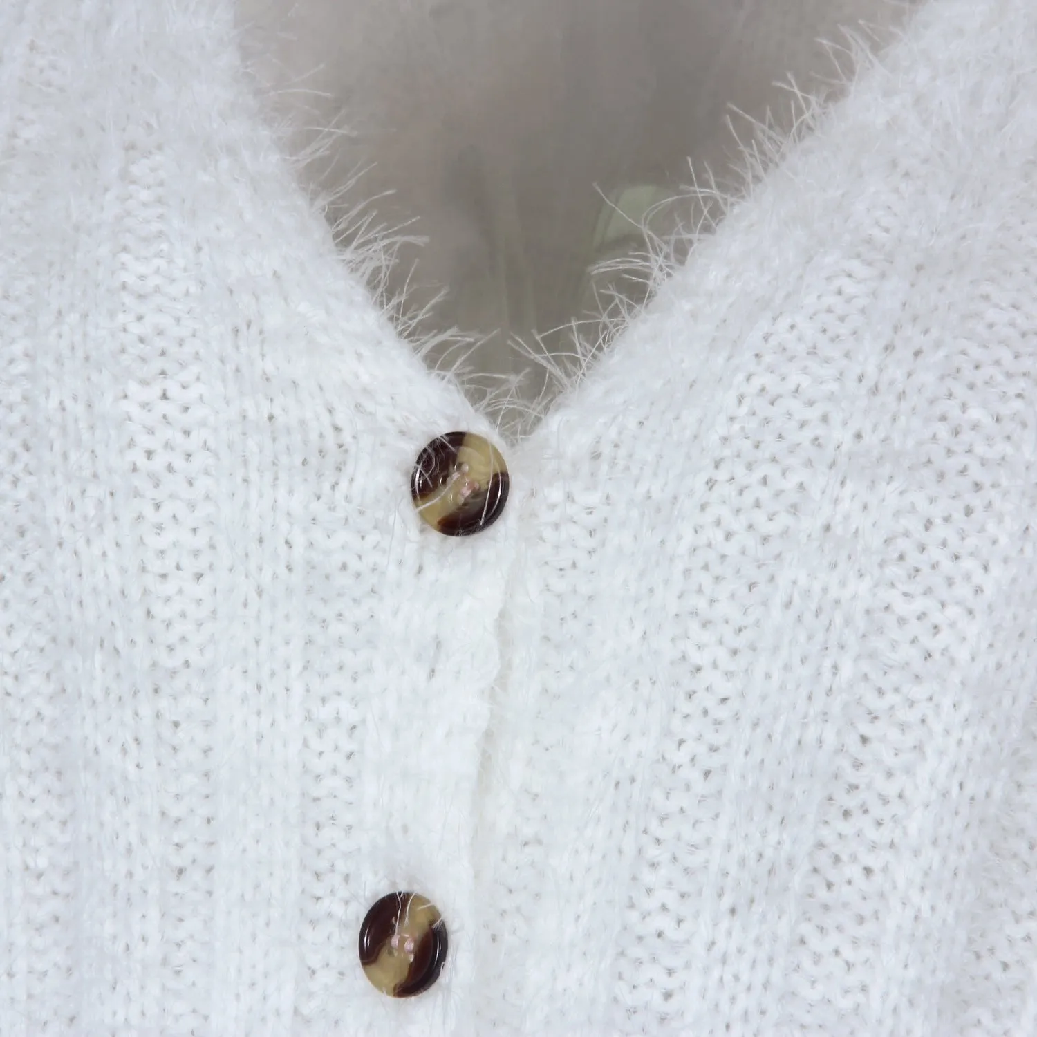 V-neck Single-breasted Knit Sweaters Cardigans