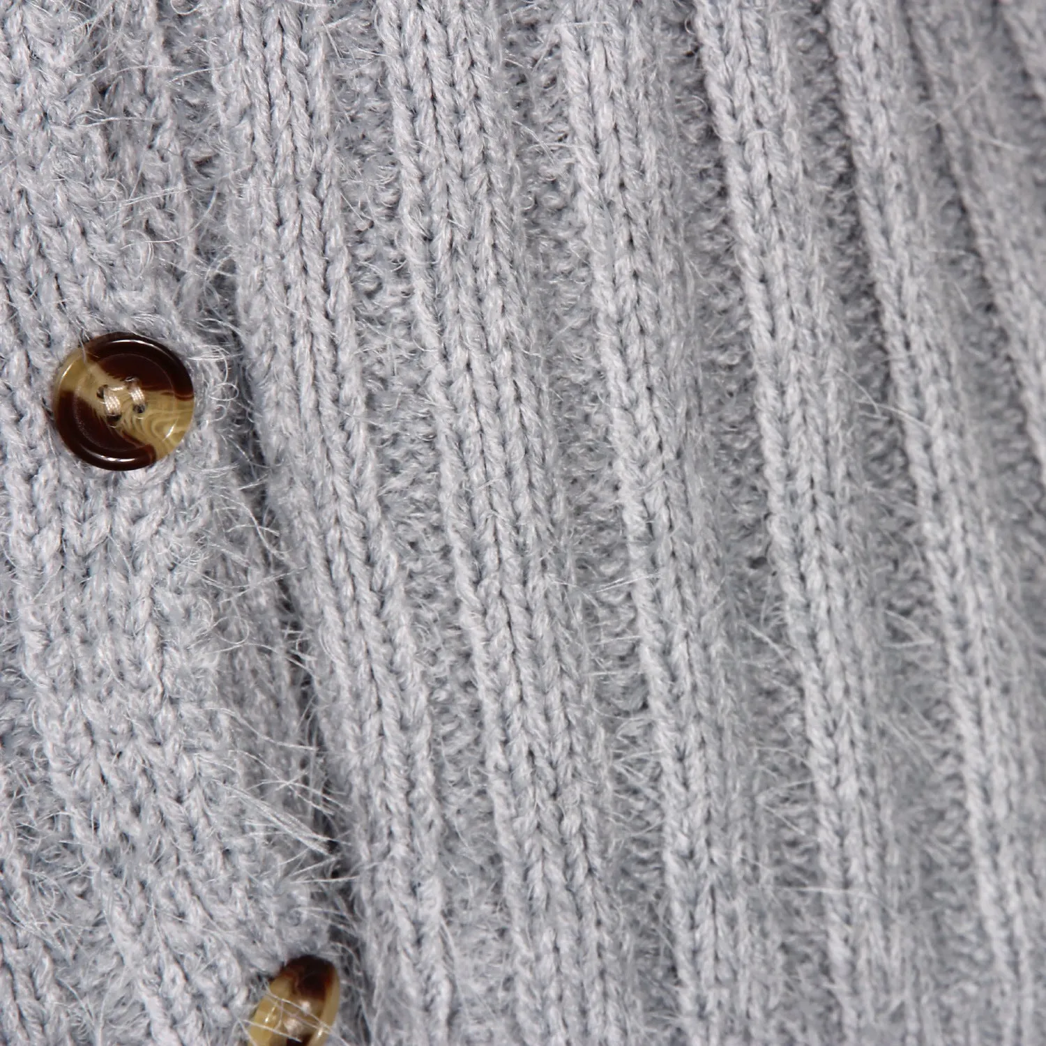 V-neck Single-breasted Knit Sweaters Cardigans