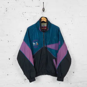 Vintage Charlotte Hornets NBA Windbreaker Jacket - Blue/Purple - L