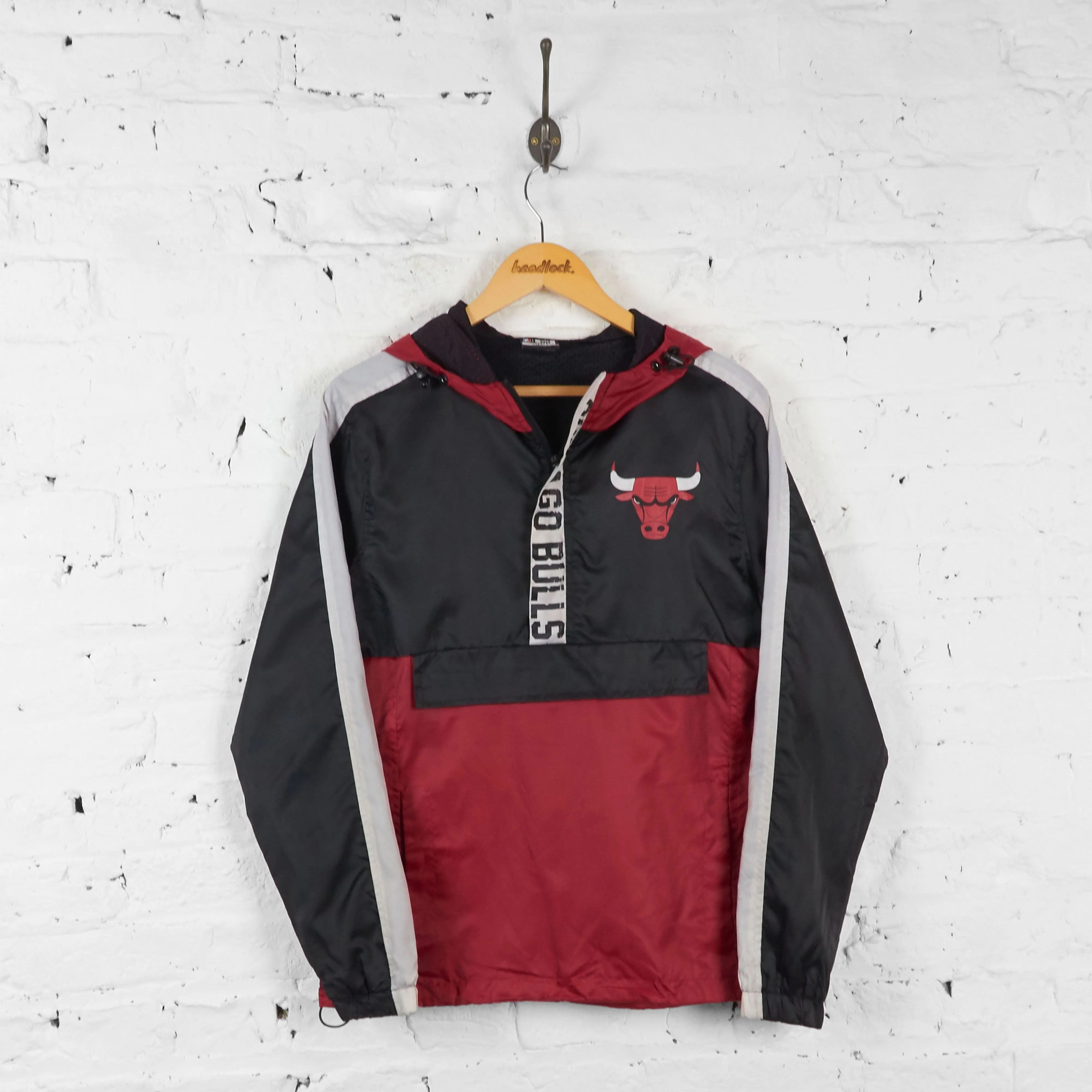 Vintage Chicago Bulls NBA Pullover Windbreaker - Black - S