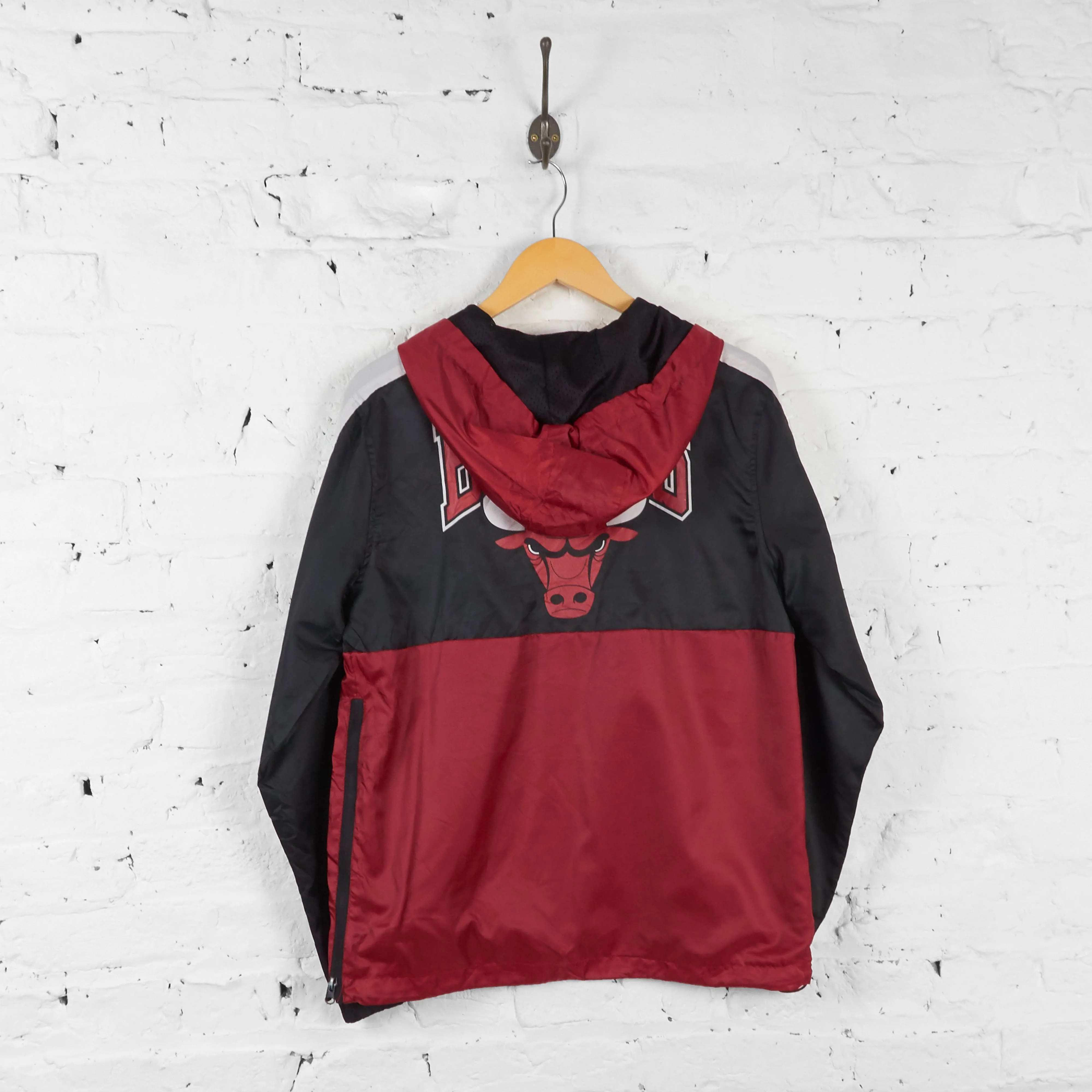 Vintage Chicago Bulls NBA Pullover Windbreaker - Black - S