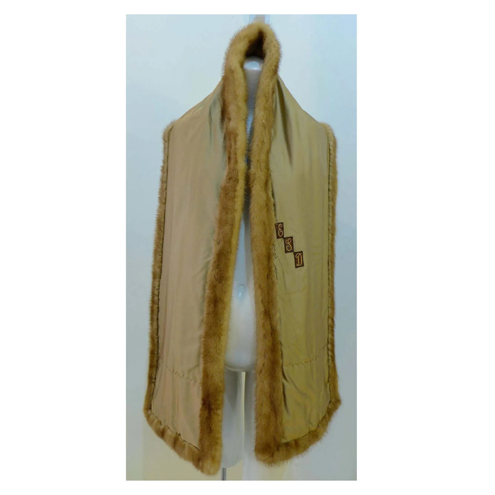 VINTAGE Custom Honey Blonde Mink Wrap
