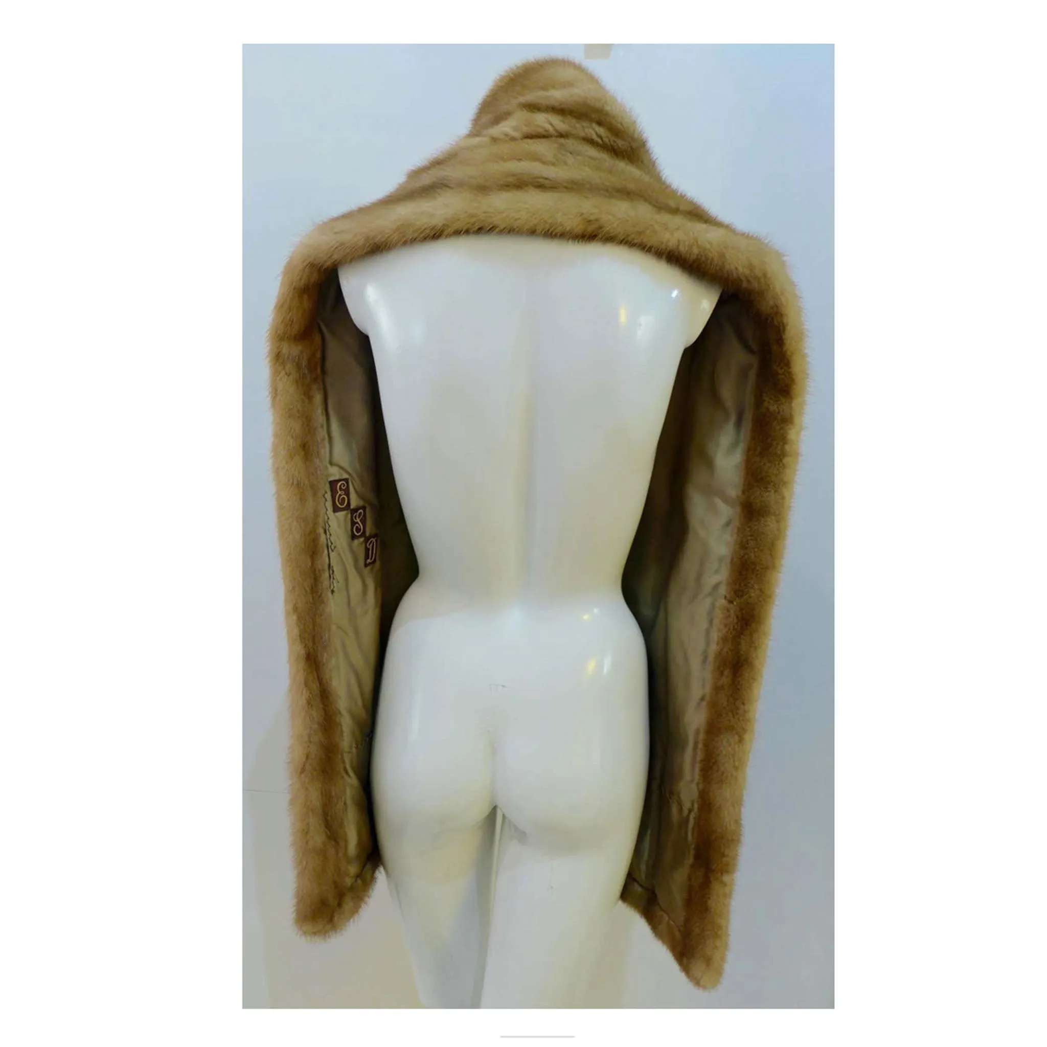 VINTAGE Custom Honey Blonde Mink Wrap