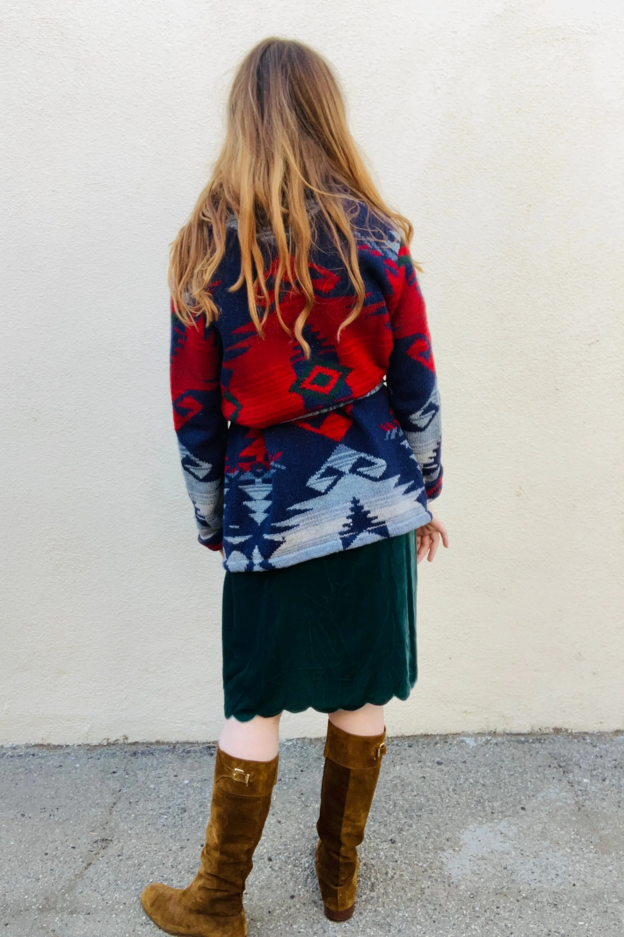 Vintage Lauren Ralph Lauren Hand Knit Wool Cardigan