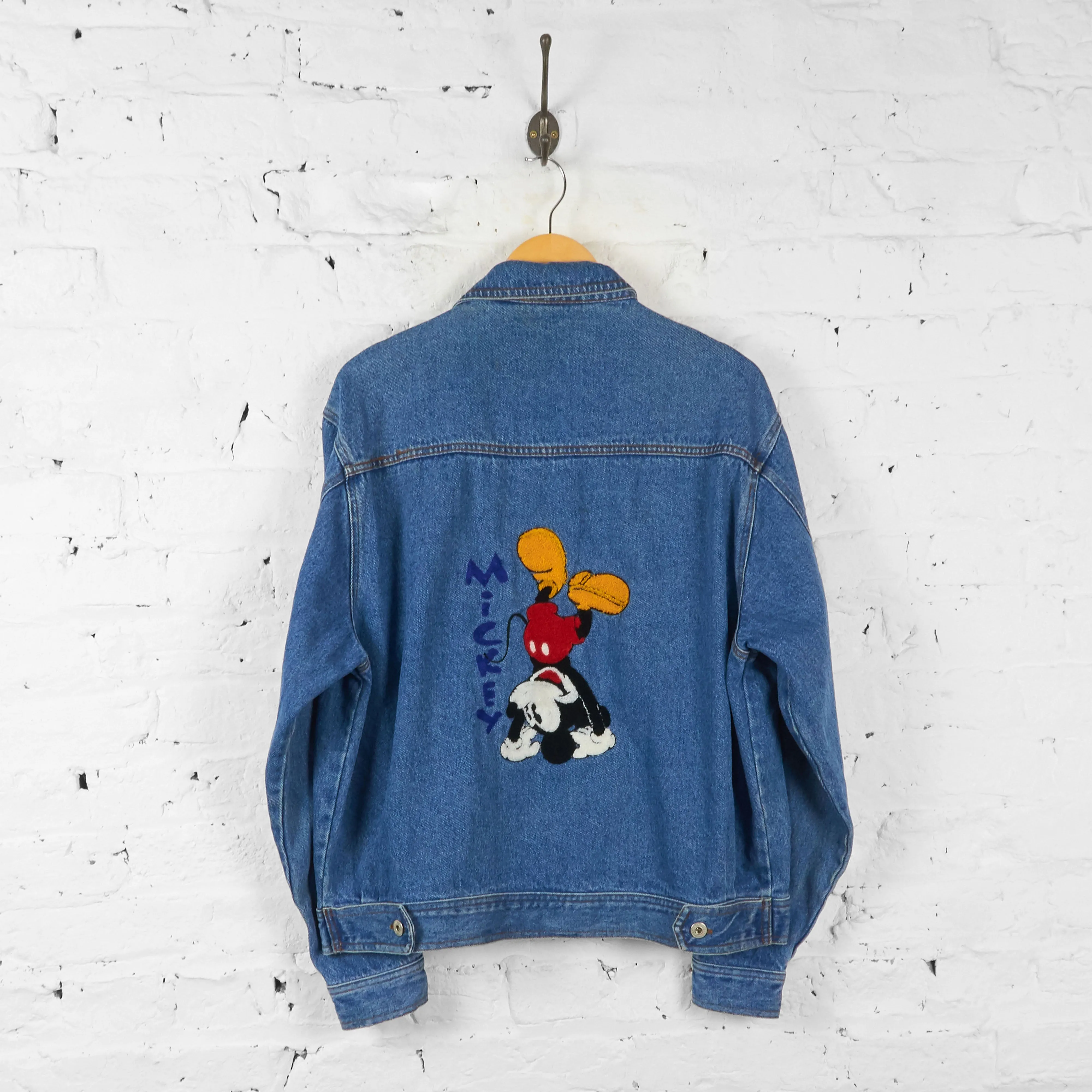 Vintage Mickey Mouse Denim Jacket - Blue - M