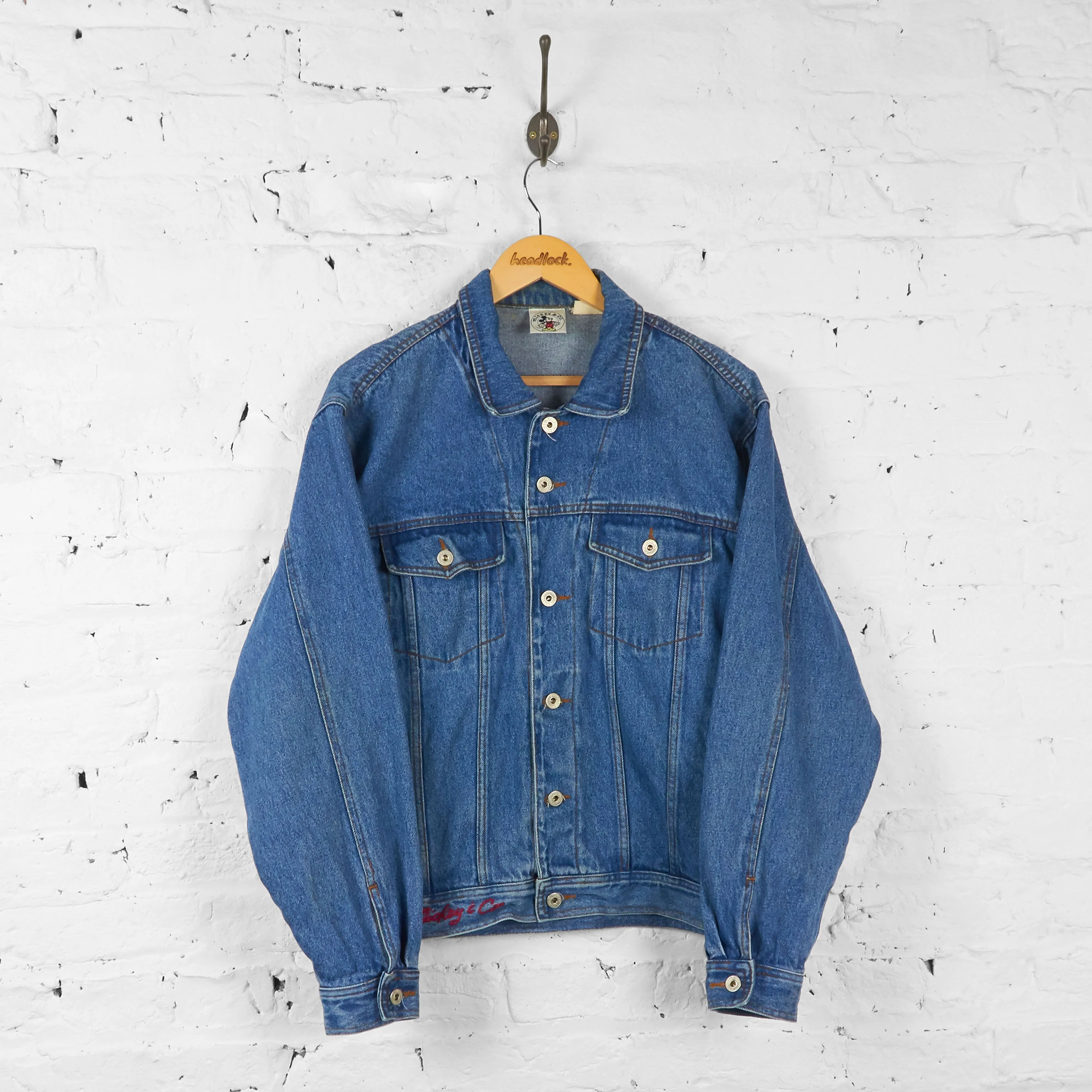 Vintage Mickey Mouse Denim Jacket - Blue - M