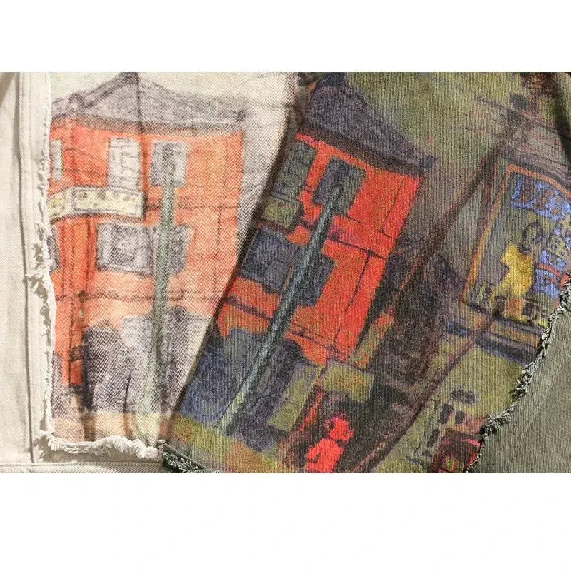 Vintage Patch Print Jacket
