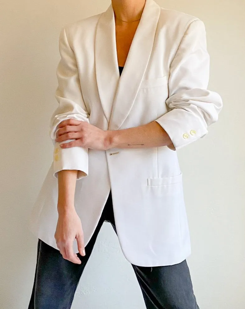 Vintage Pierre Cardin White Blazer