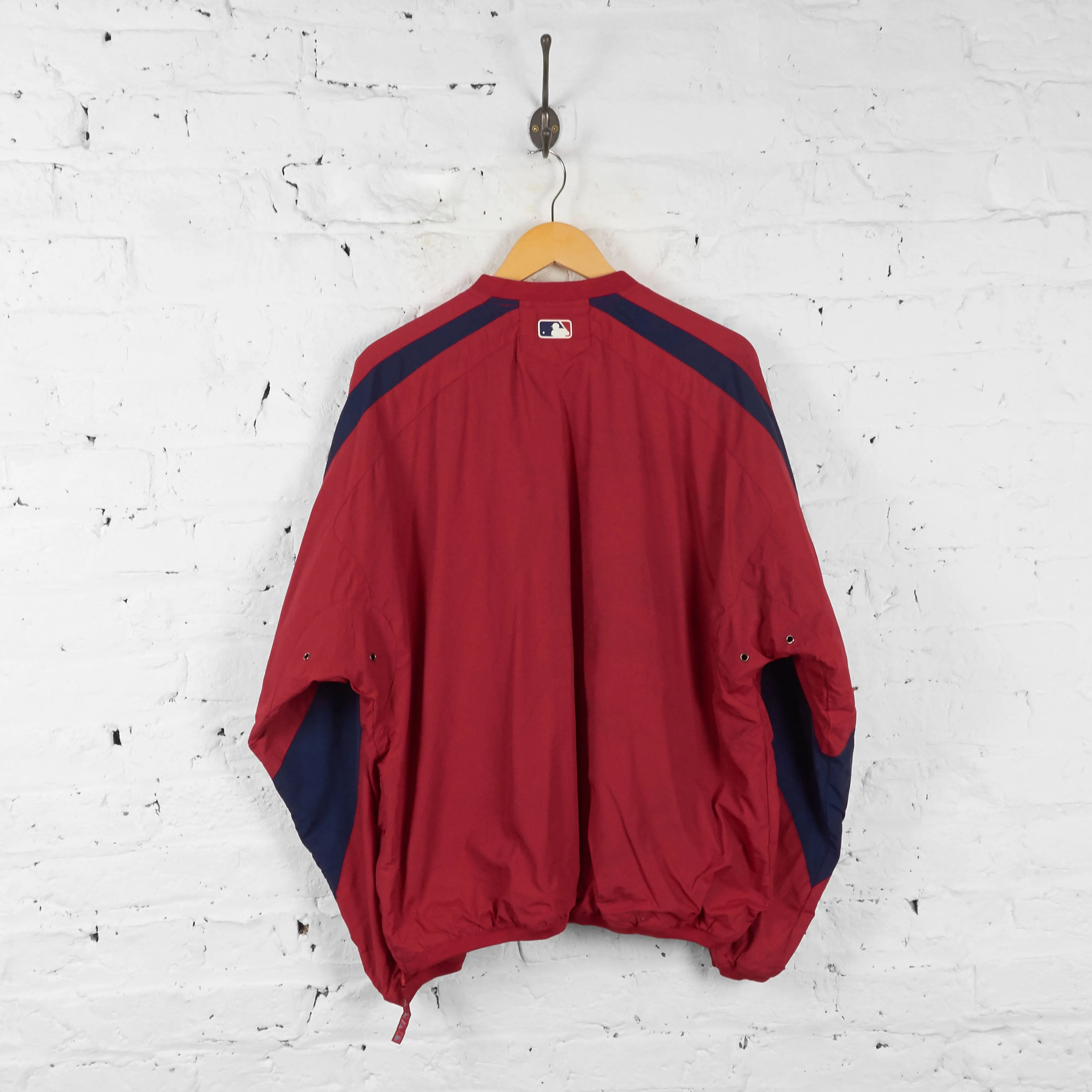 Vintage St. Louis Cardinals Pull Over Windbreaker Jacket - Red - L