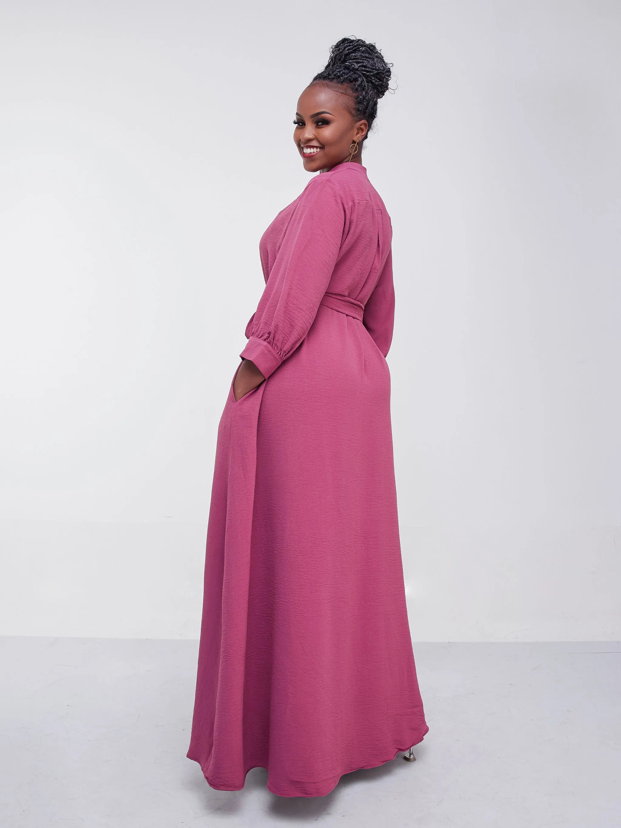 Vivo Jema V-Neck Maxi Dress - Peach