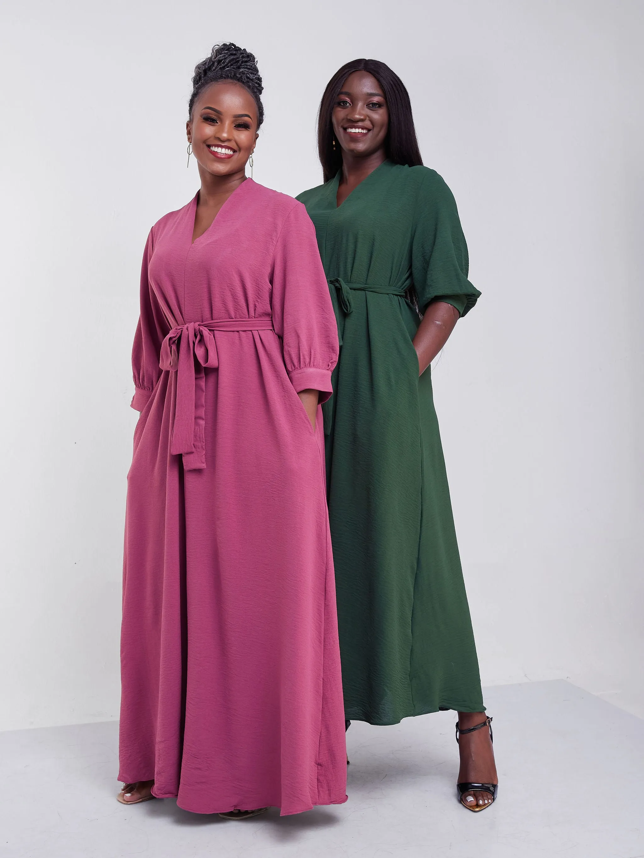 Vivo Jema V-Neck Maxi Dress - Peach