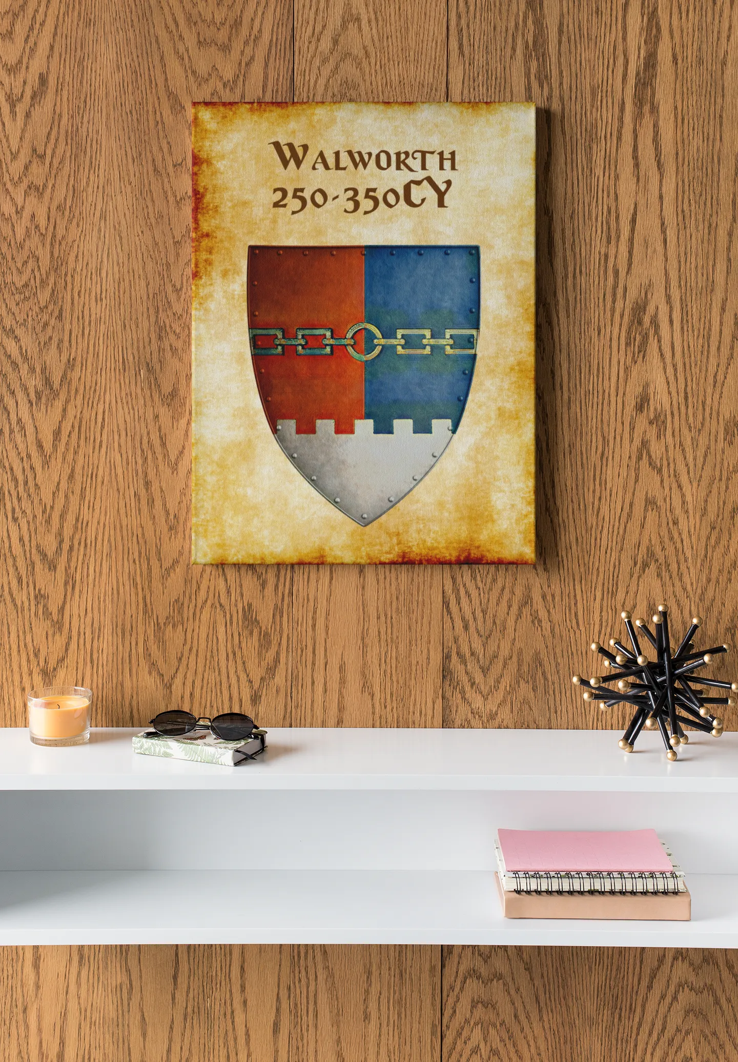 Walworth 250-350CY Heraldry of Greyhawk Anna Meyer Cartography Canvas Art Print