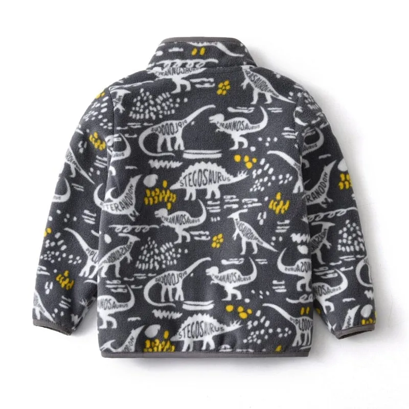 Warm Soft Fleece Jackets for Girls and Boys - Grey