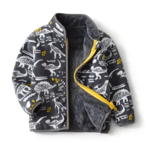 Warm Soft Fleece Jackets for Girls and Boys - Grey