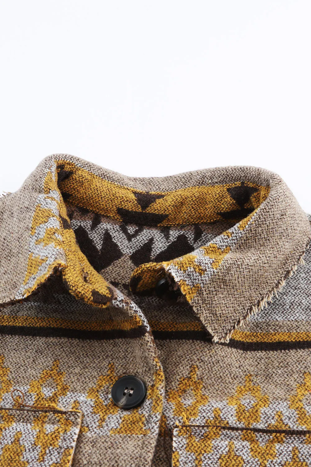 Western Aztec Print Jacket Shacket