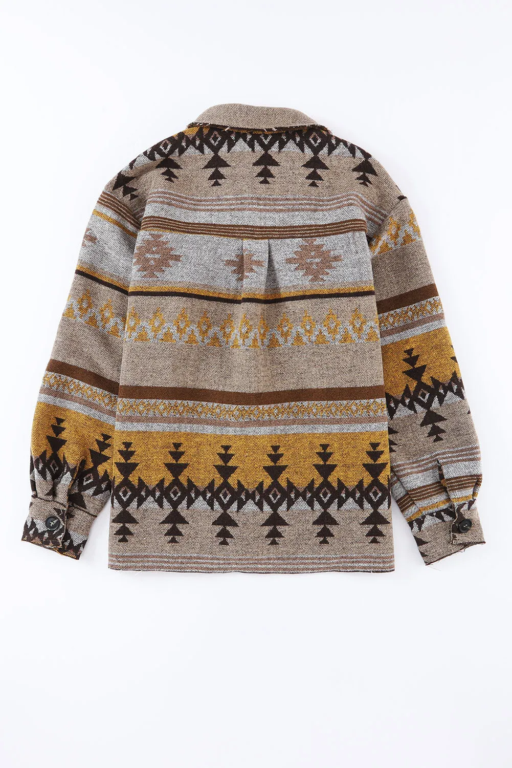 Western Aztec Print Jacket Shacket