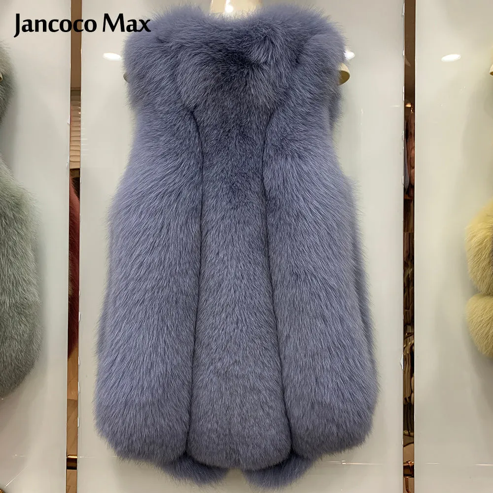 Winter Real Fox Fur Gilets Women Luxury Waistcoat Fur Vests