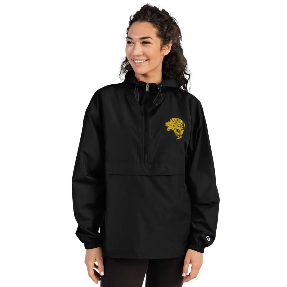 Women's Embroidered Champion Packable Jacket - Black