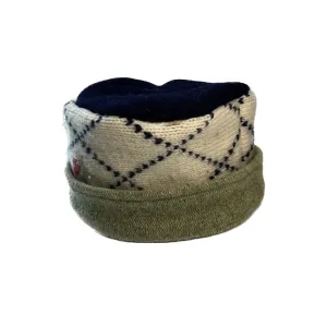 Women's Green & Navy Hat - 16 | One Size