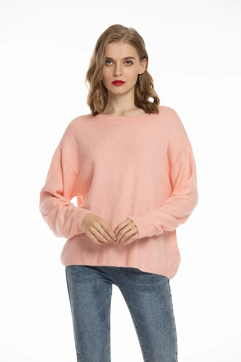 Women's Loose Knit Pullover Sweaters Oversized Striped Sweater Light Lightweight Slouchy Sweaters for Women
