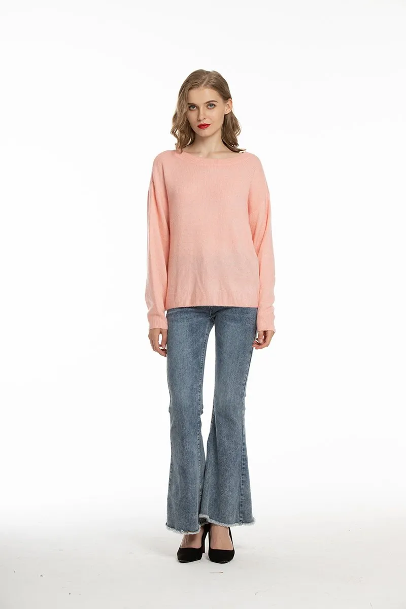 Women's Loose Knit Pullover Sweaters Oversized Striped Sweater Light Lightweight Slouchy Sweaters for Women