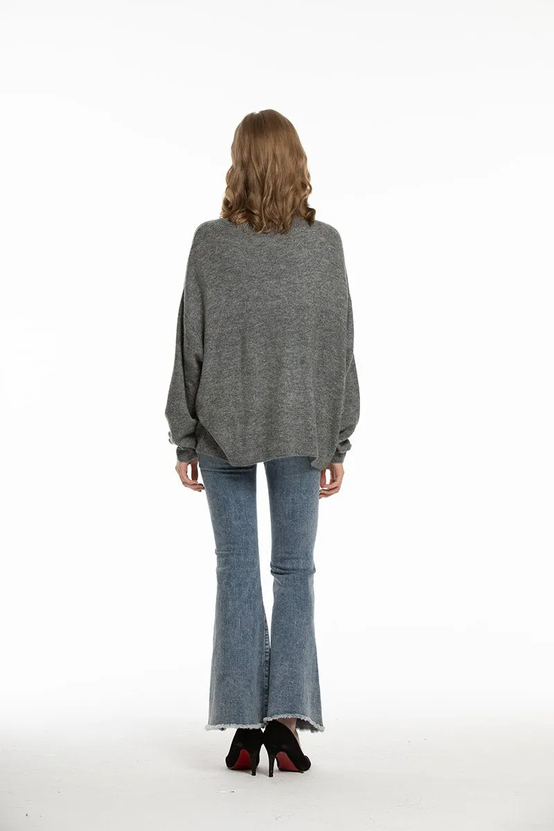 Women's Loose Knit Pullover Sweaters Oversized Striped Sweater Light Lightweight Slouchy Sweaters for Women