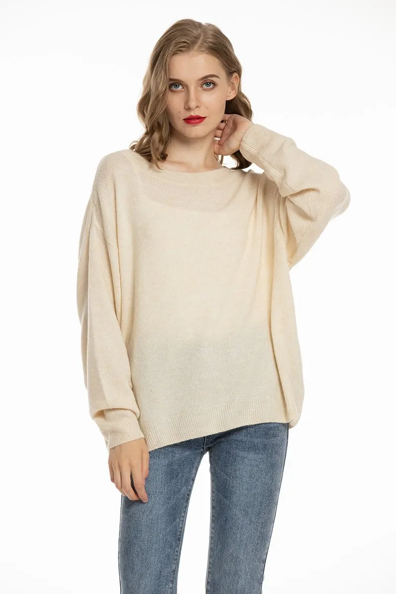 Women's Loose Knit Pullover Sweaters Oversized Striped Sweater Light Lightweight Slouchy Sweaters for Women