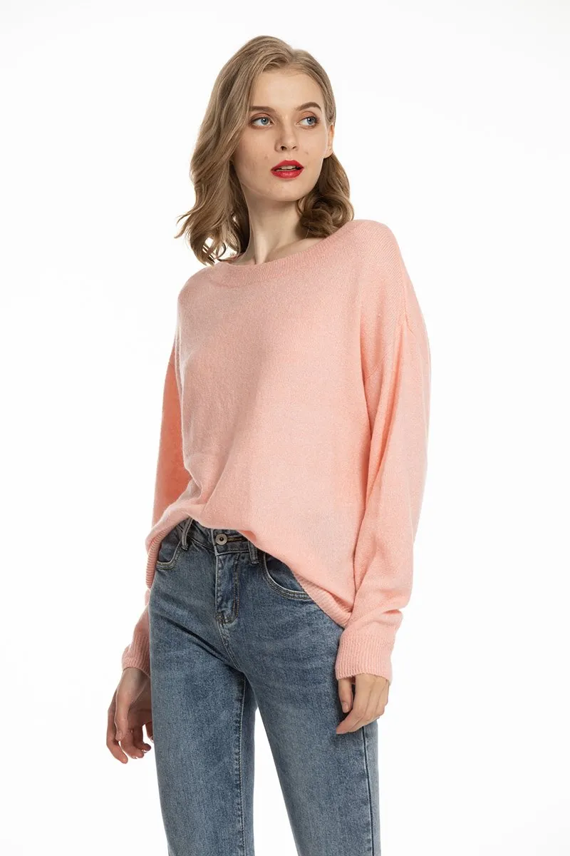 Women's Loose Knit Pullover Sweaters Oversized Striped Sweater Light Lightweight Slouchy Sweaters for Women