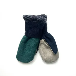 Women's Mittens - Green & Blue - 1254 M/L