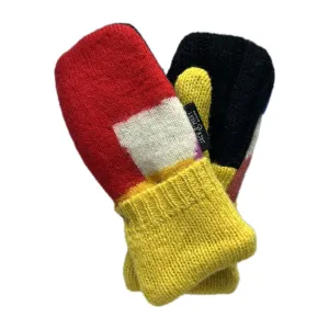 Women's Mittens Petite - Red & Yellow - 558