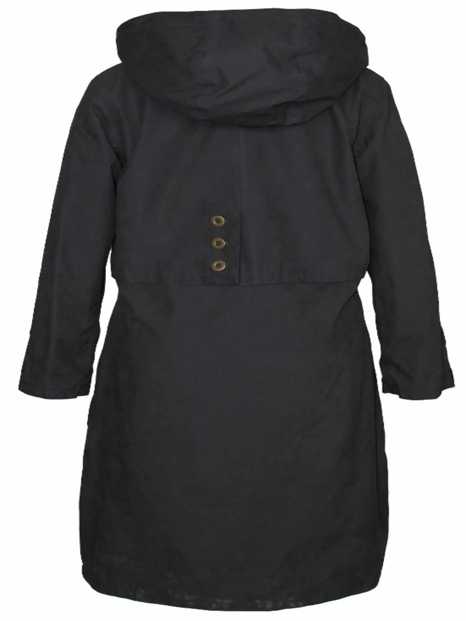 Women's Removable Hoodie Full-Length Trench Coat