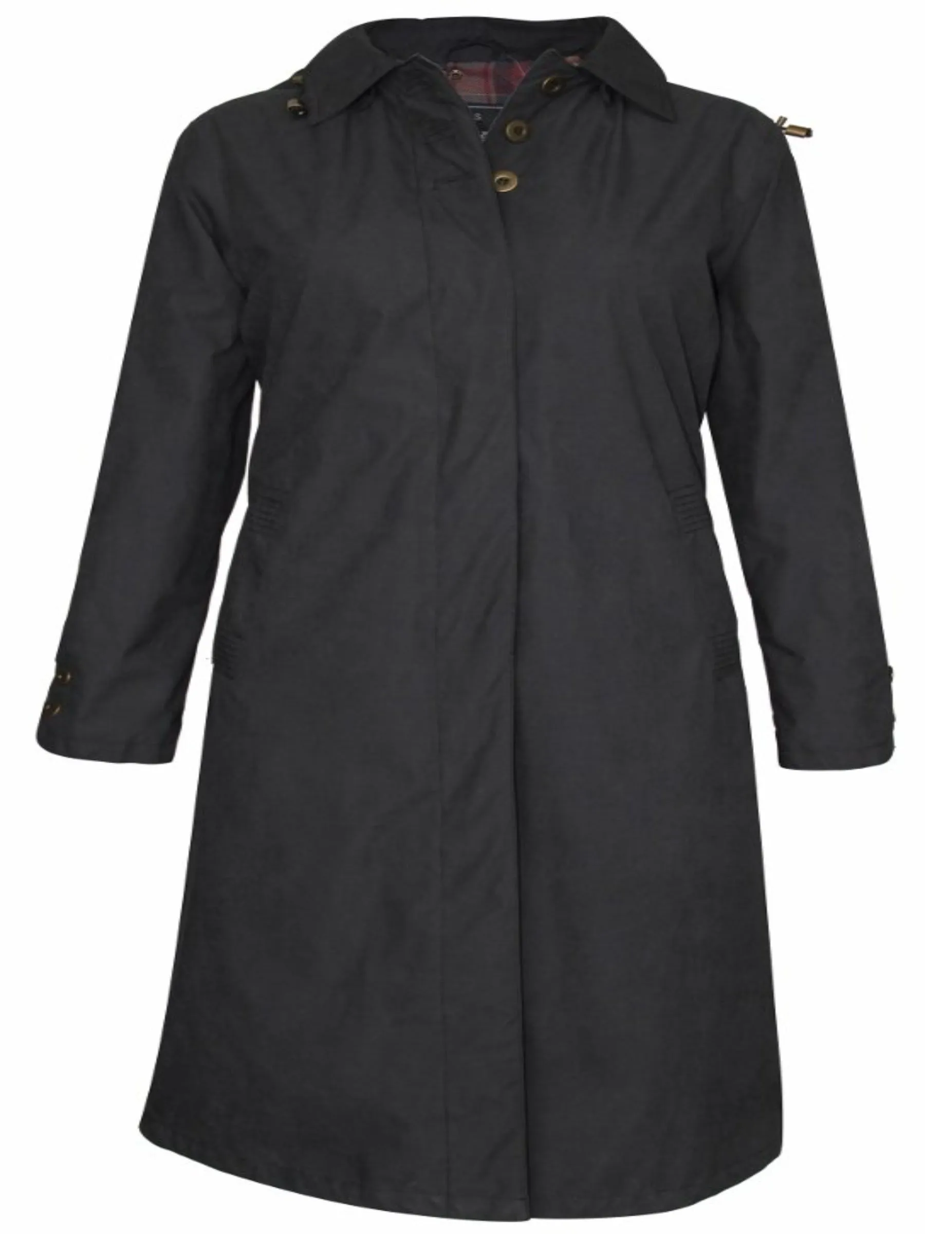 Women's Removable Hoodie Full-Length Trench Coat