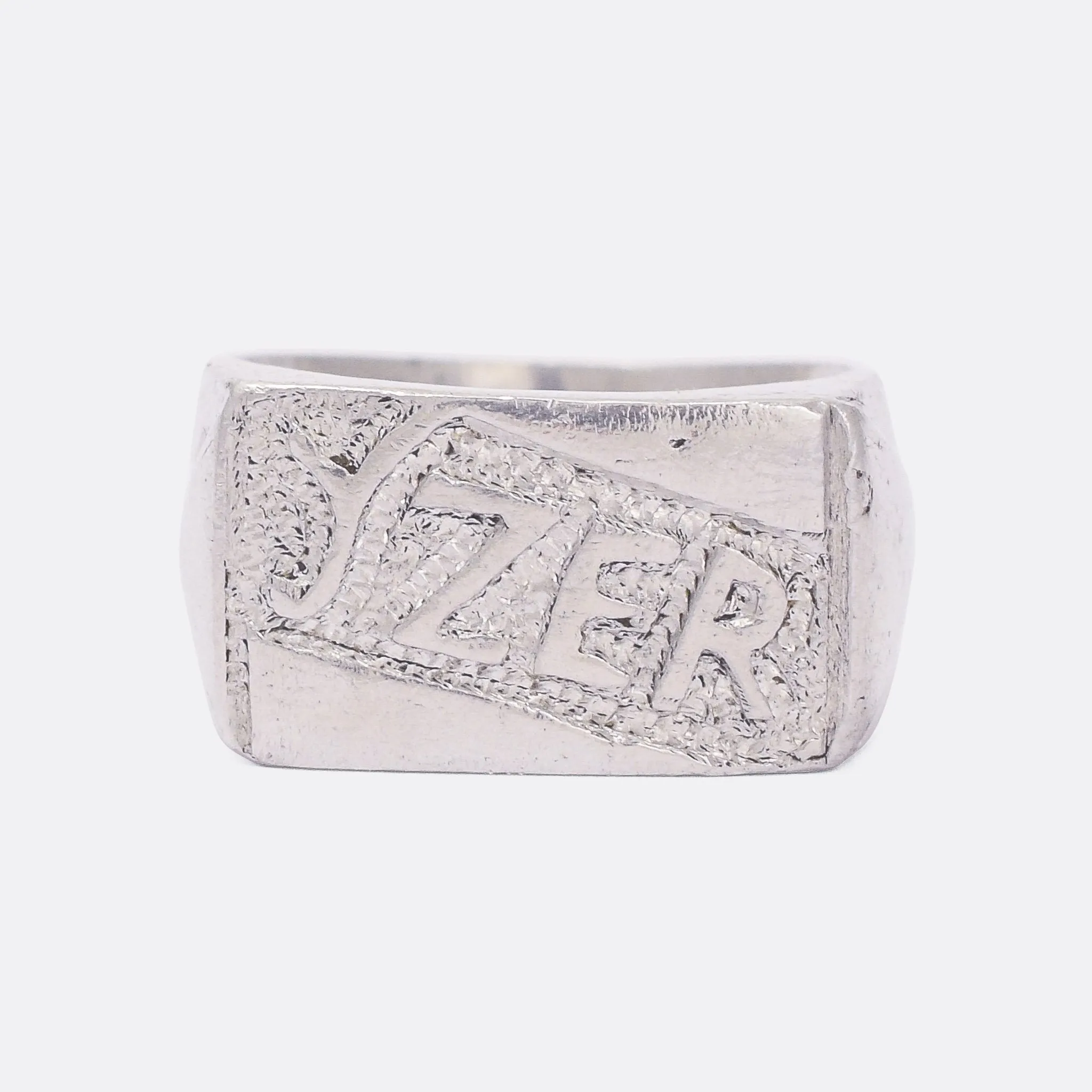 WW1 "YZER" Trench Art Signet Ring