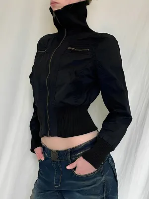 Y2K Vintage Slim-Fit Zipper Jacket