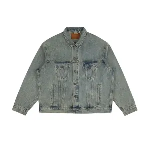 Yellow Mud Washed Classic Denim Jacket