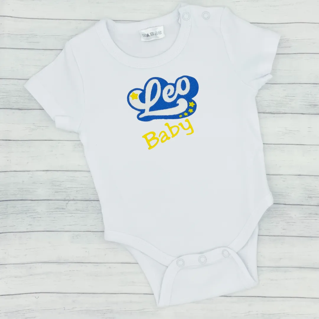 Zodiac Blue & Yellow Bodysuit (**all zodiac signs available in this color**)