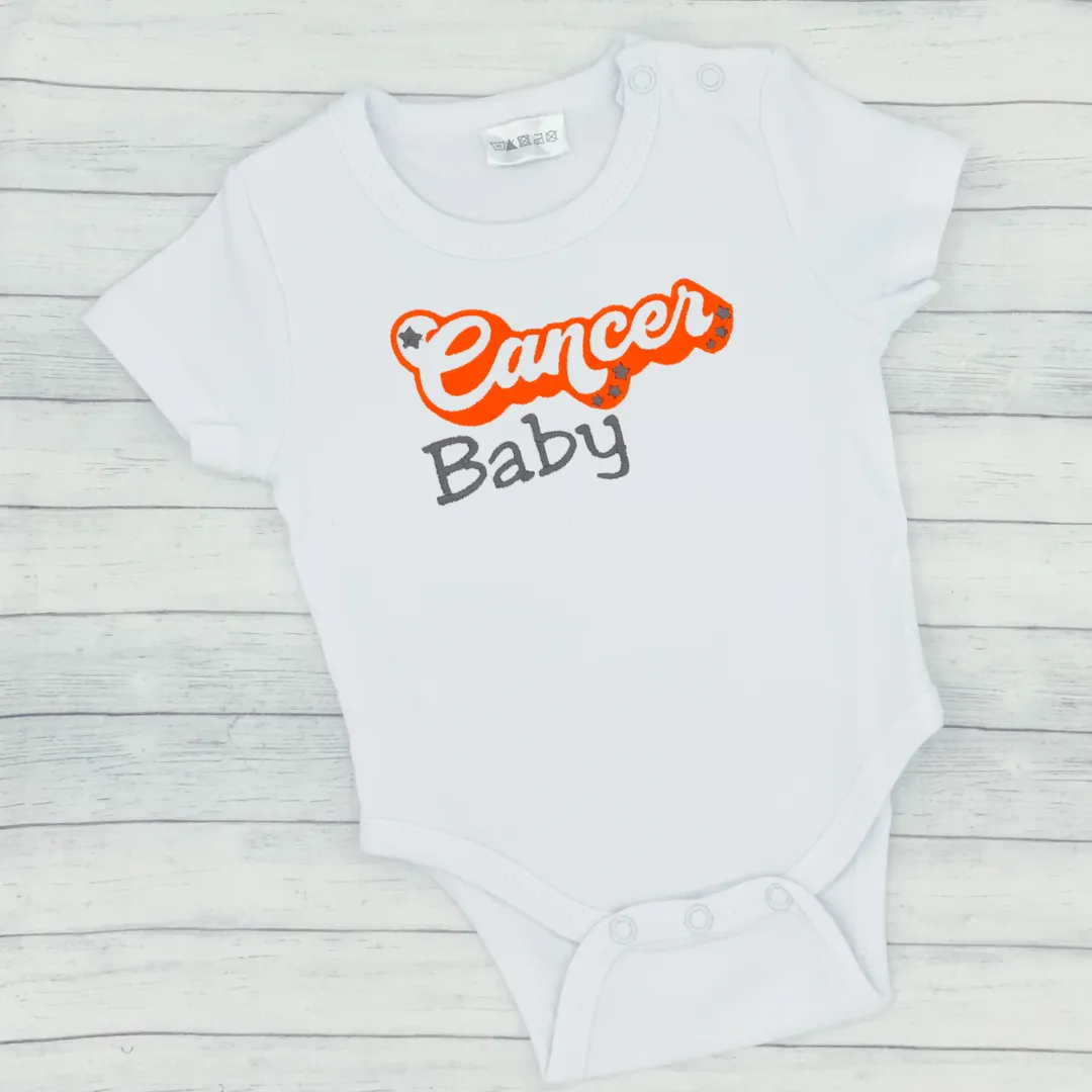 Zodiac Neon Orange & Grey Bodysuit (**all zodiac signs available in this color**)