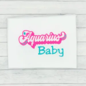 Zodiac Neon Pink & Teal Bodysuit (**all zodiac signs available in this color**)
